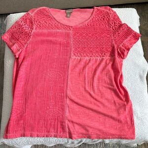 Pretty Coral Chico’s top.  Size 2 (L).   New.